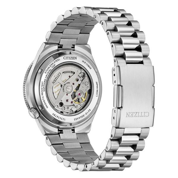 Citizen Tsuyosa Shore automatic watch with turquoise dial and steel bracelet, 40 m