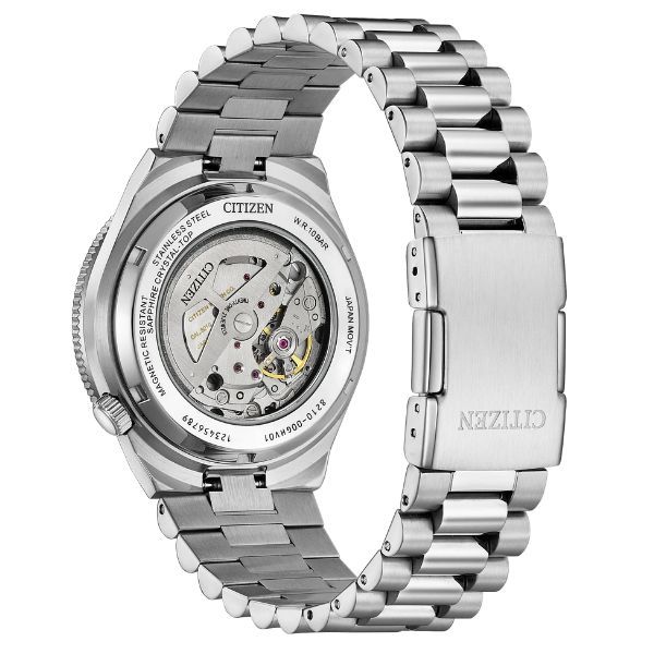 Montre Citizen Tsuyosa Shore automatique cadran bleu bracelet acier 40 m
