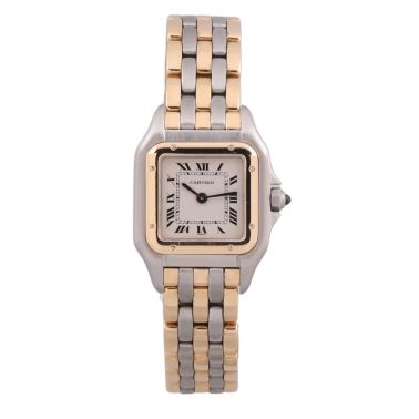 Montre Cartier Panthere Petit Modèle "3 rangs" quartz 22 x 29 mm circa 1990s