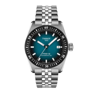 Tissot T-Sport PR 516 Powermatic 80 blue dial steel bracelet 38 mm