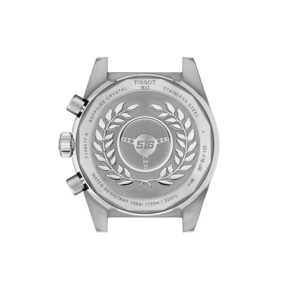 Tissot T-Sport PR 516 quartz chronograph blue dial steel bracelet 40 mm