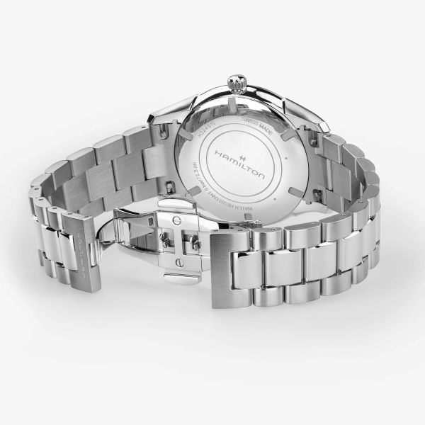 Hamilton Jazzmaster quartz blue dial steel bracelet 40 mm