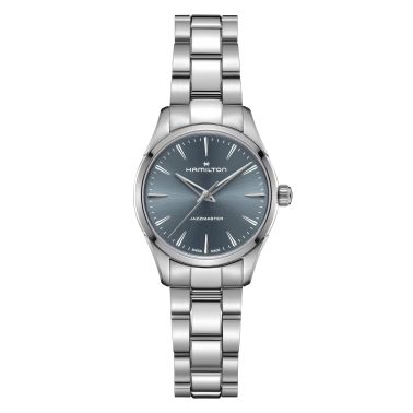 Montre Hamilton Jazzmaster quartz cadran bleu bracelet acier 32 mm