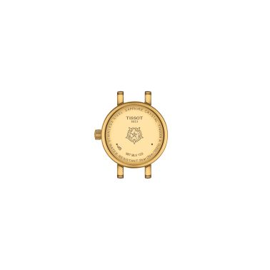Montre Tissot Lovely Round PVD Or jaune quartz cadran bordeaux bracelet cuir 19,5 mm