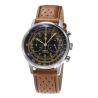 Montre Lip Rallye Chrono "Autodrome" méca-quartz cadran noir bracelet cuir 40 mm