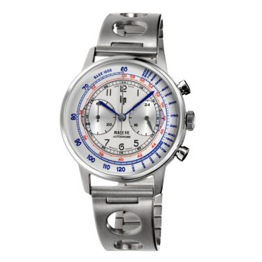 Lip Rallye Chrono "Autodrome" mecaquartz silver dial steel bracelet 40 mm