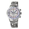 Montre Lip Rallye Chrono "Autodrome" méca-quartz cadran argenté bracelet acier 40 mm