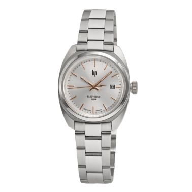 Lip Général De Gaulle quartz silver dial steel bracelet 31 mm