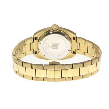 Montre Lip Général De Gaulle dorée quartz cadran argent bracelet acier PVD or jaune 31 mm