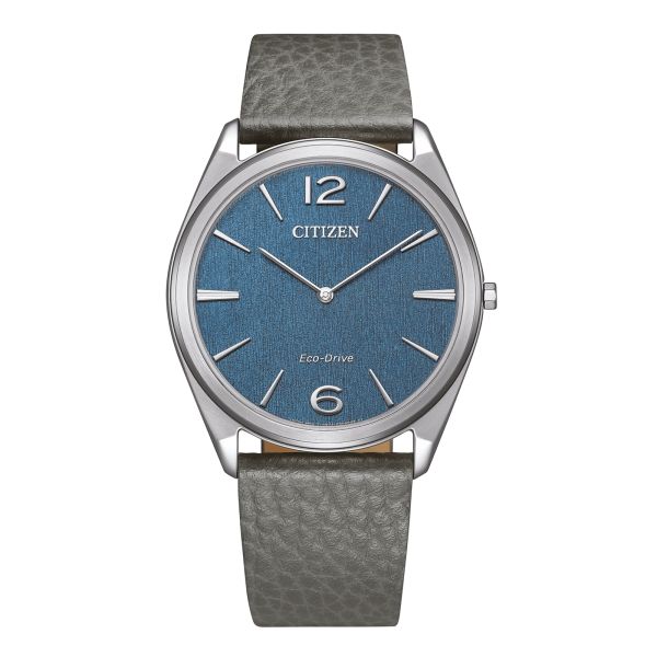 Montre Citizen Eco-Drive Suratto cadran bleu bracelet cuir 38 mm