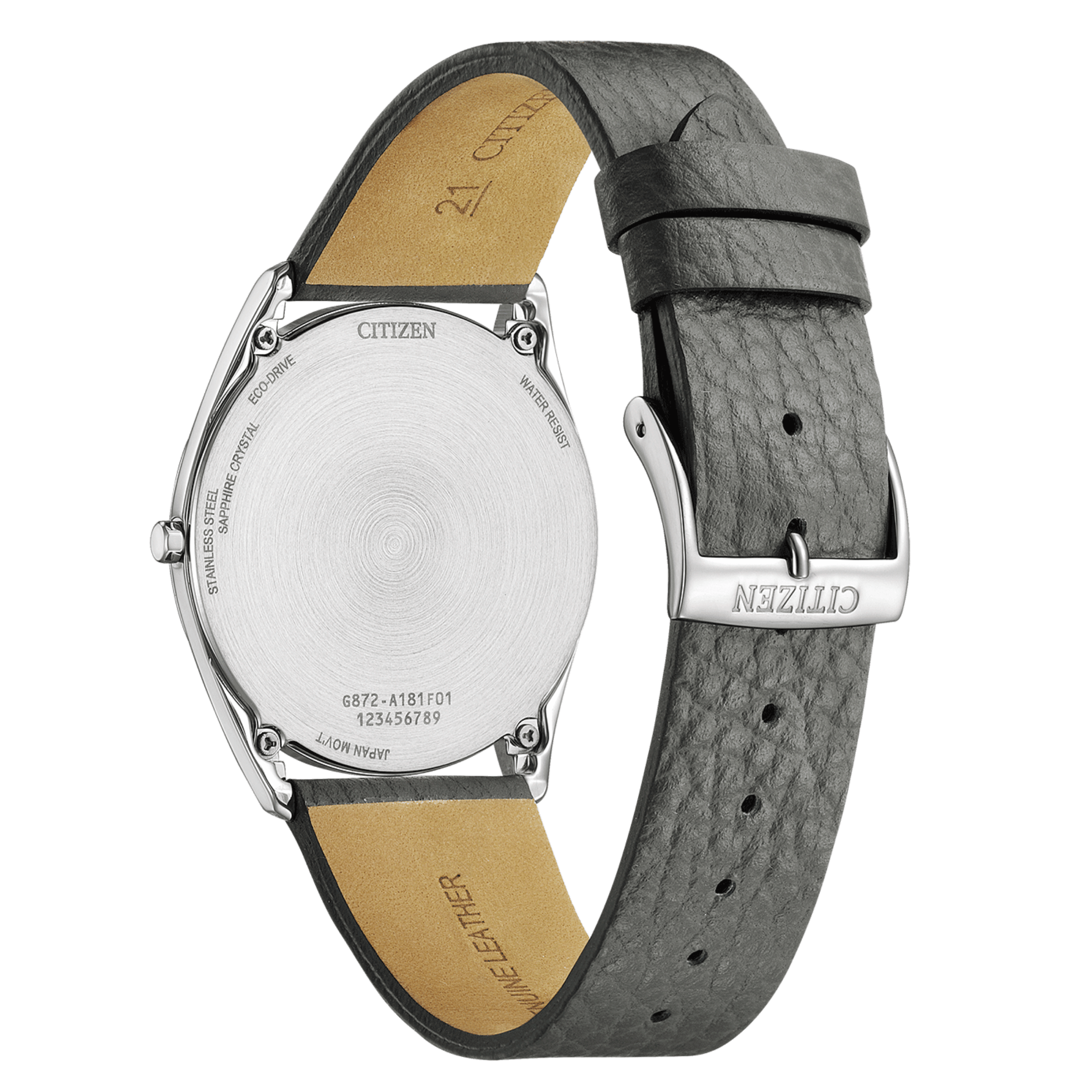 Montre Citizen Eco-Drive Suratto cadran bleu bracelet cuir 38 mm