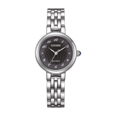 Citizen L Eco-Drive black dial steel bracelet 28 mm