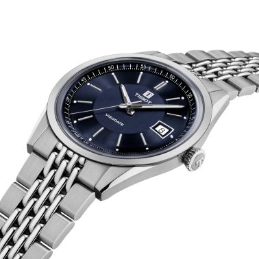 Tissot Visodate Powermatic 80 blue dial steel bracelet 39 mm
