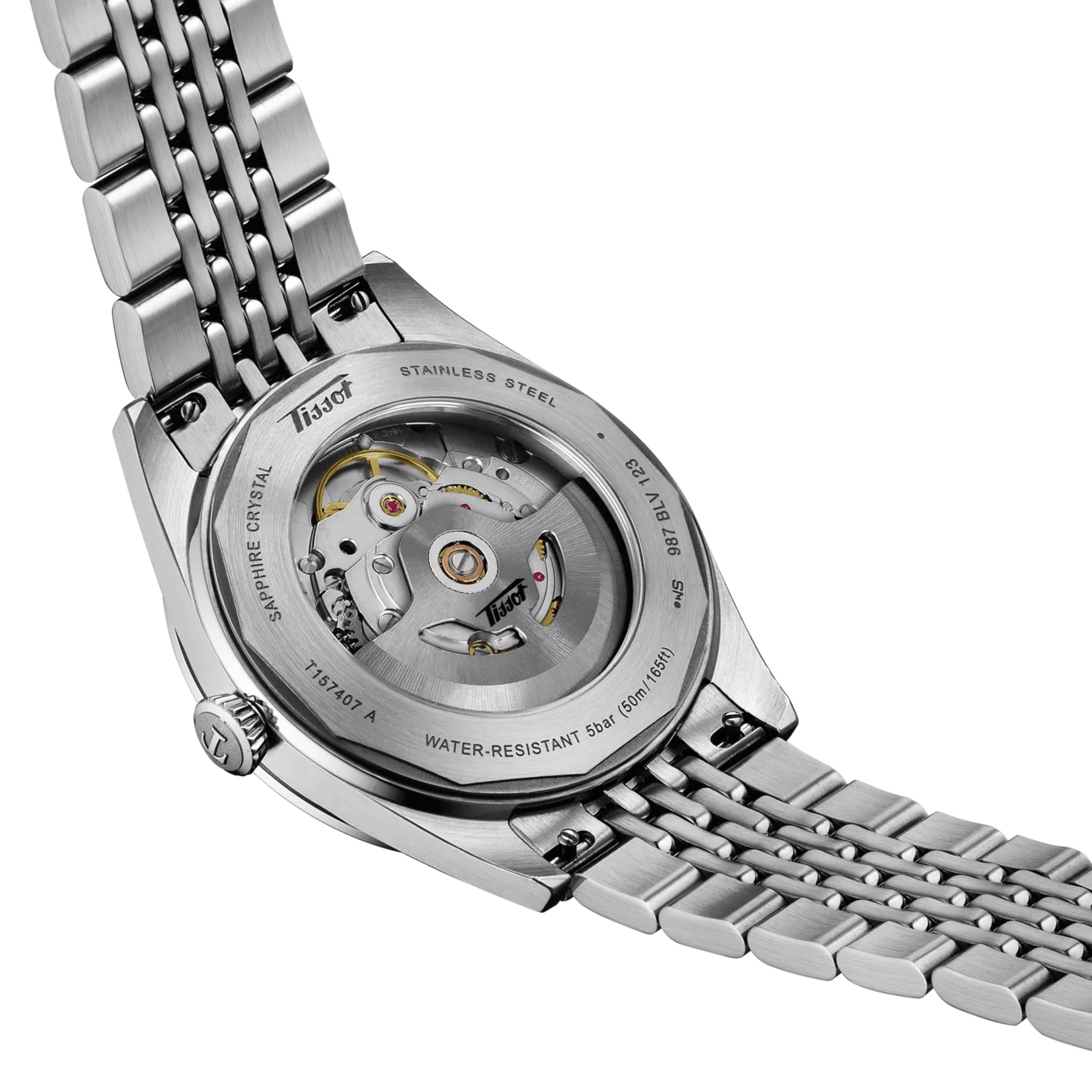 Montre Tissot Visodate Powermatic 80 cadran noir bracelet acier 39 mm