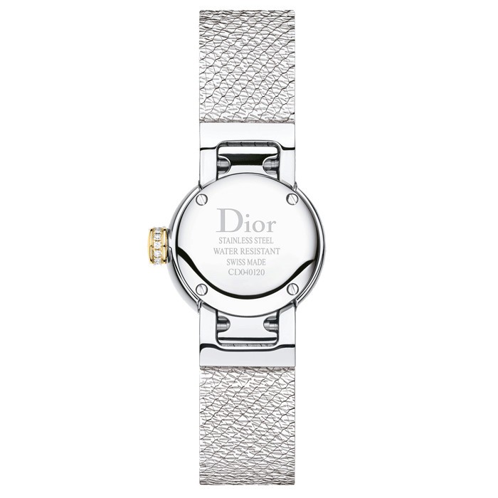 Montre Mini D de Dior Satine cadran malachite bracelet acier 19 mm