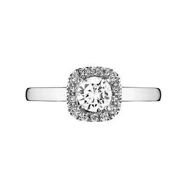 Lepage Jolie-Rose engagement ring in white gold and diamonds