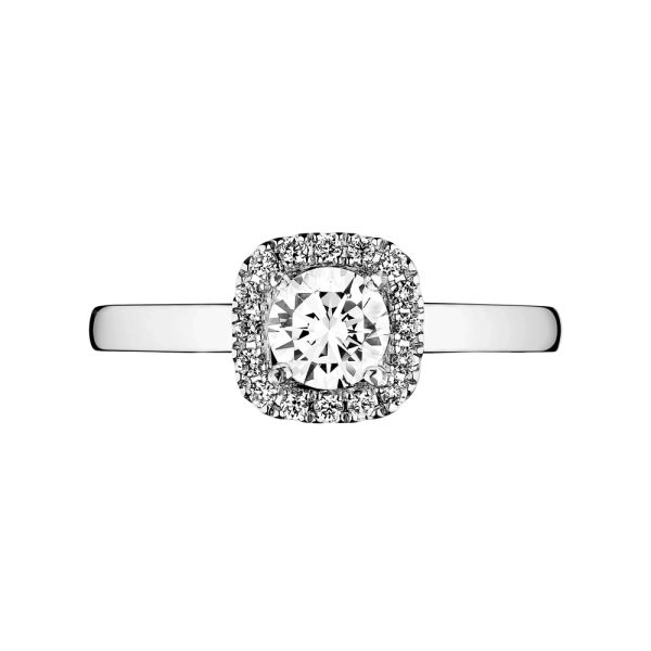 Lepage Jolie-Rose engagement ring in white gold and diamonds