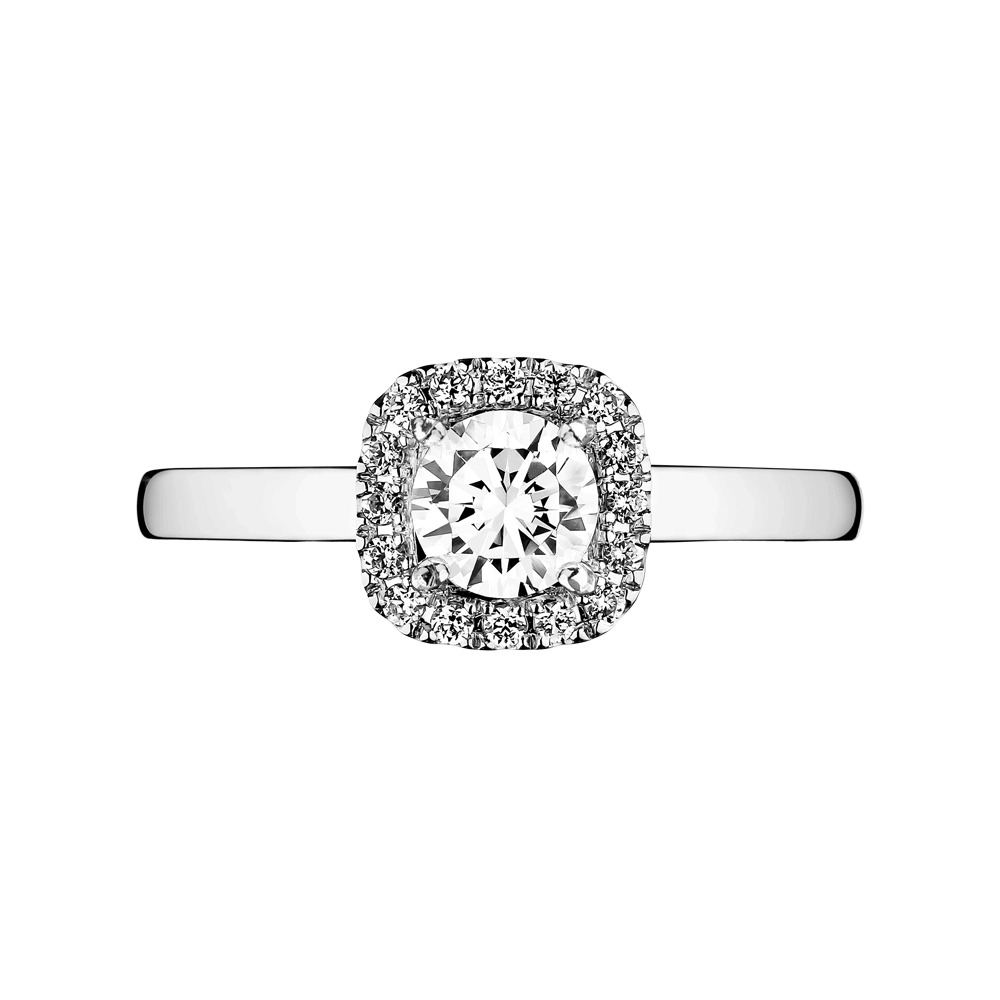 Lepage Jolie-Rose engagement ring in white gold and diamonds