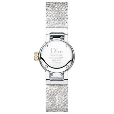 Montre Mini D de Dior Satine cadran lapis lazuli bracelet acier 19 mm