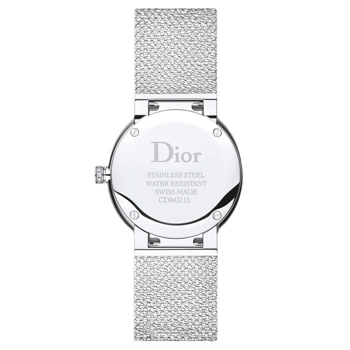 D de Dior Satine quartz watch steel mother-of-pearl diamond 36 mm