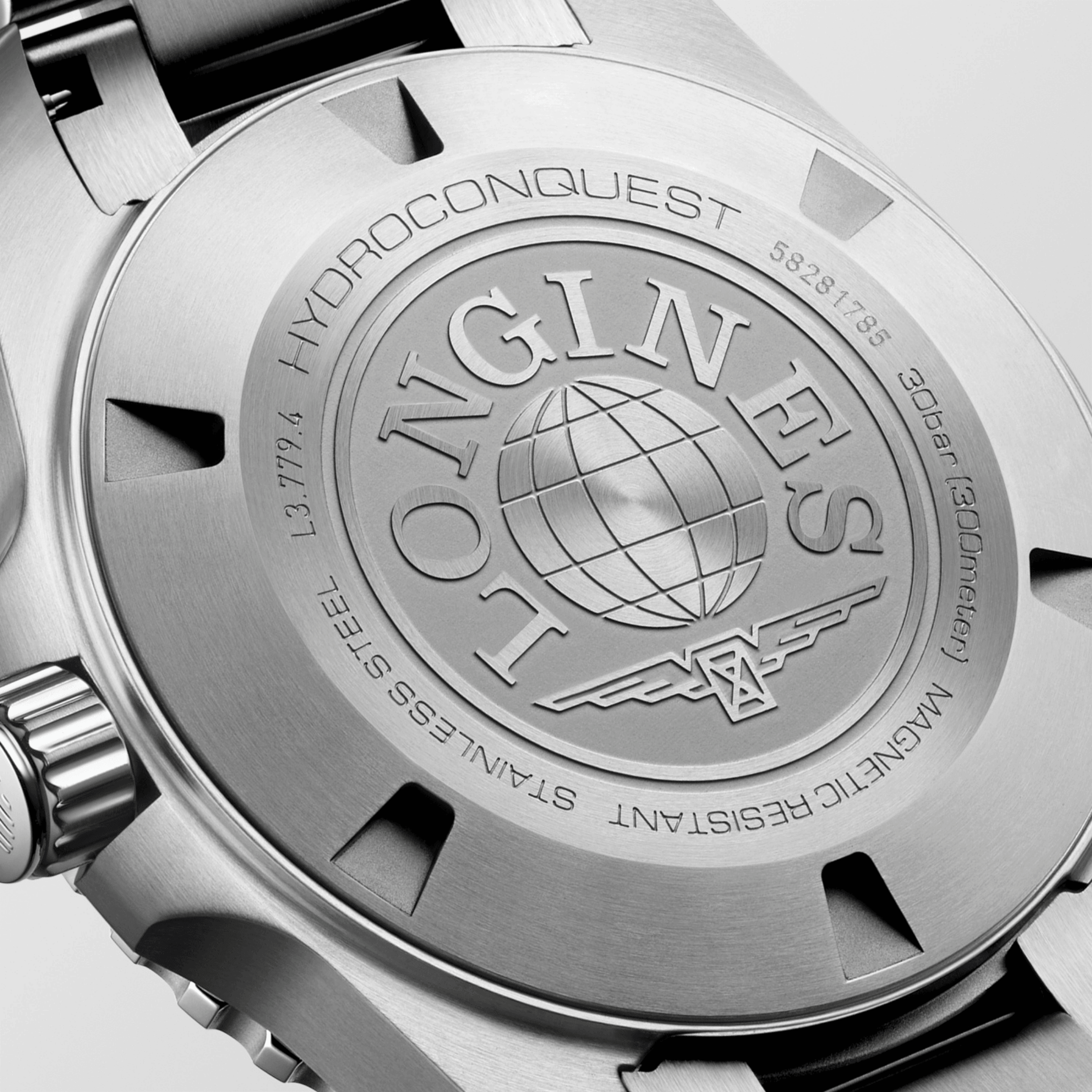 Longines HydroConquest automatic black dial steel bracelet 42 mm