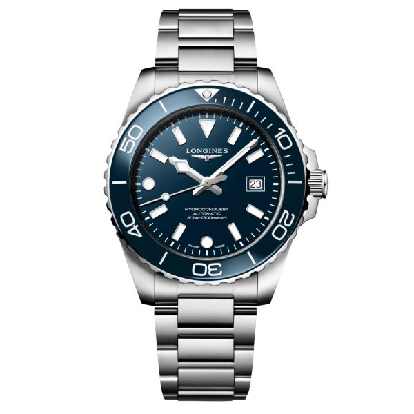 Montre Longines HydroConquest automatique cadran bleu bracelet acier 42 mm