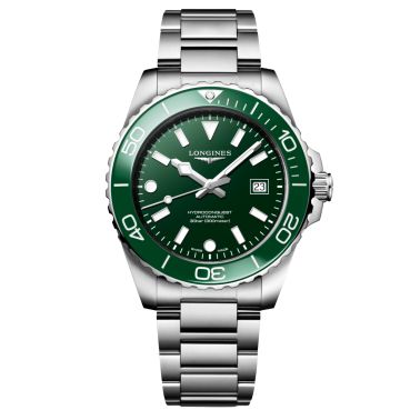 Montre Longines HydroConquest automatique cadran vert bracelet acier 42 mm