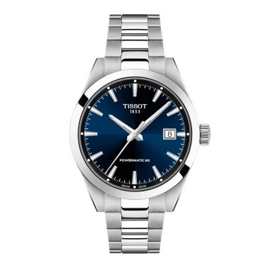 Tissot Gentleman Powermatic 80 automatic blue dial steel bracelet 38 mm