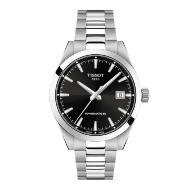 Tissot Gentleman Powermatic 80 automatic black dial steel bracelet 38 mm