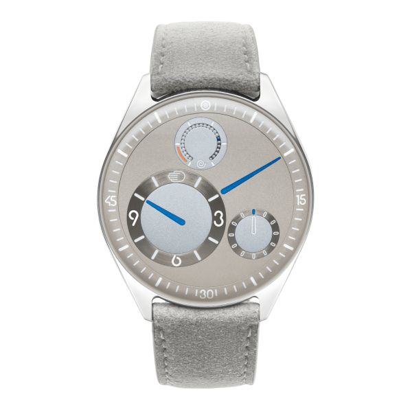 Montre Ressence TYPE 11 Latte titane automatique cadran gris bracelet cuir 41 mm
