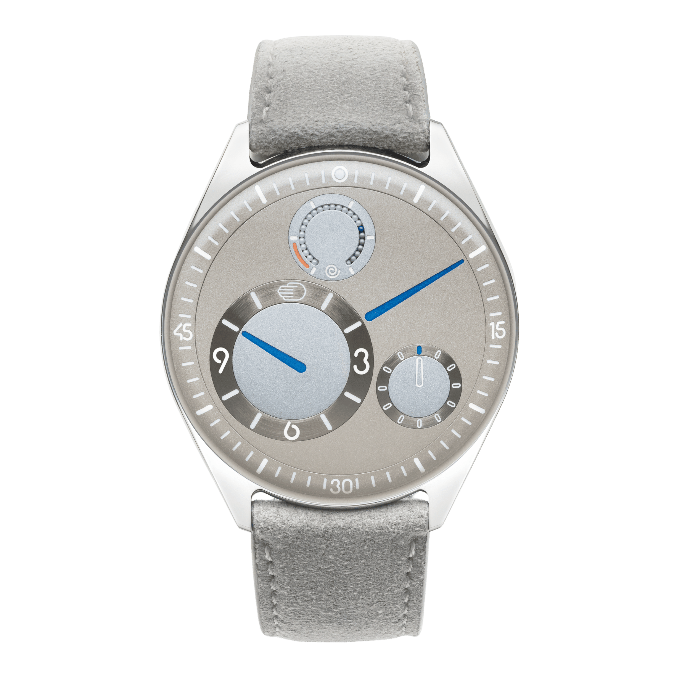 Ressence TYPE 11 Latte titanium automatic grey dial leather strap 41 mm