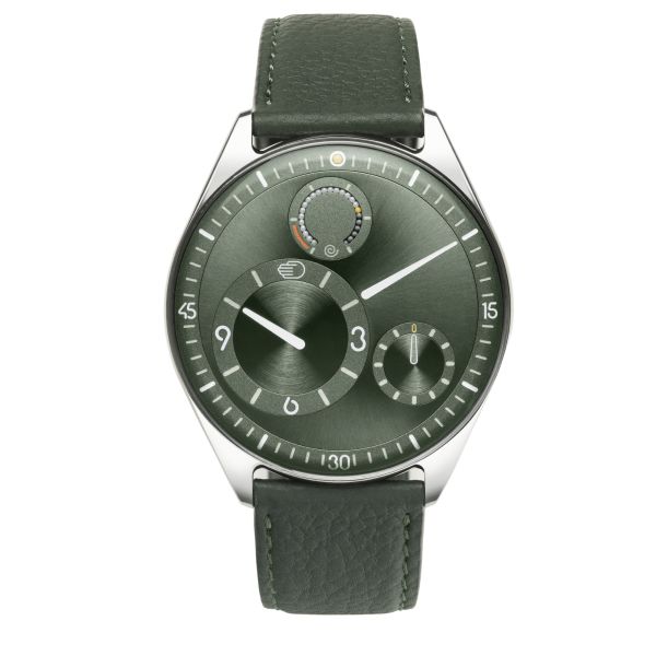 Ressence TYPE 11 Pine titanium automatic green dial leather strap 41 mm