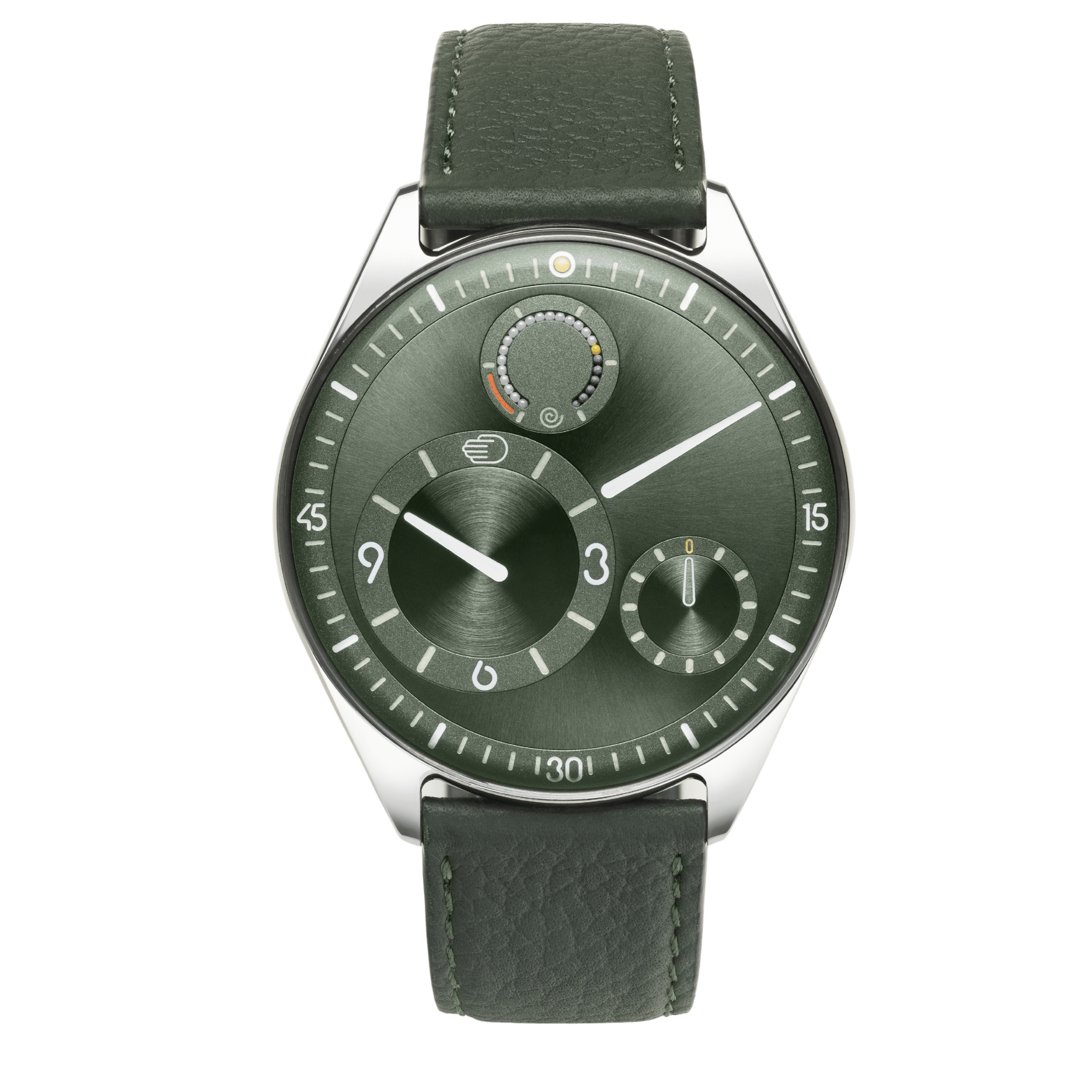 Ressence TYPE 11 Pine titanium automatic green dial leather strap 41 mm