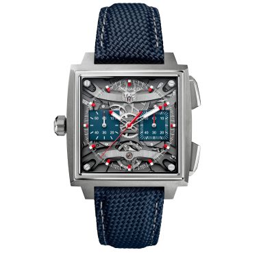 TAG Heuer Monaco Evergraph Calibre TH80 Titanium automatic blue dial rubber bracelet 40 mm