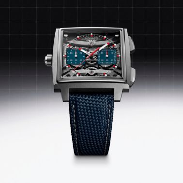 TAG Heuer Monaco Evergraph Calibre TH80 Titanium automatic blue dial rubber bracelet 40 mm