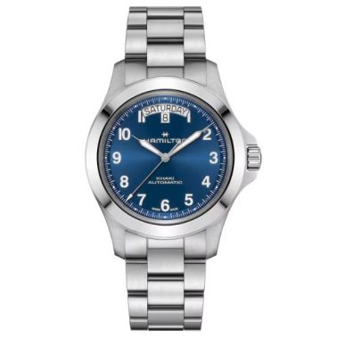 Hamilton Khaki Field Day Date Watch, Blue Dial, Steel Strap, 40 mm