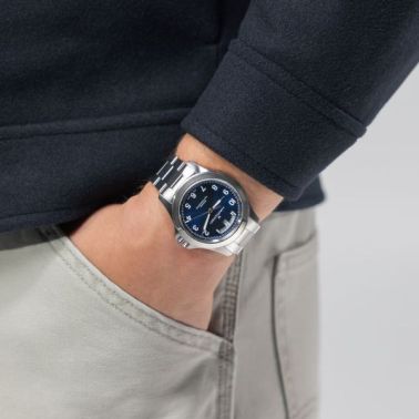 Hamilton Khaki Field Day Date Watch, Blue Dial, Steel Strap, 40 mm