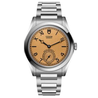 Tudor Monarch Automatic Watch with Salmon-Colored Dial and Steel Bracelet, 39 mm