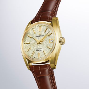 Grand Seiko Heritage 62GS Hi-Beat 36000 "Sakura-wakaba" automatic green dial leather strap 38 mm