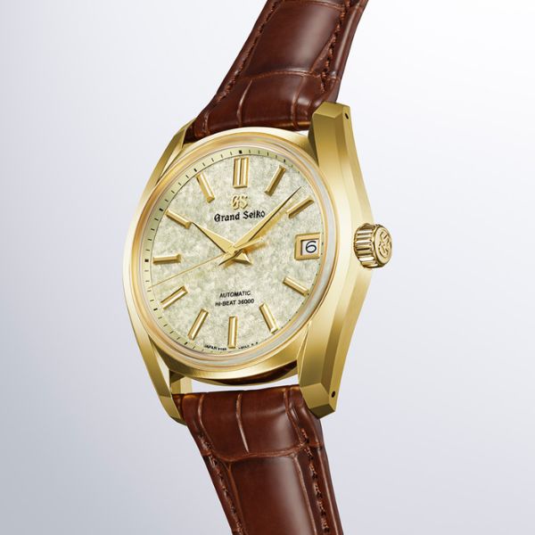 Grand Seiko Heritage 62GS Hi-Beat 36000 "Sakura-wakaba" automatic green dial leather strap 38 mm