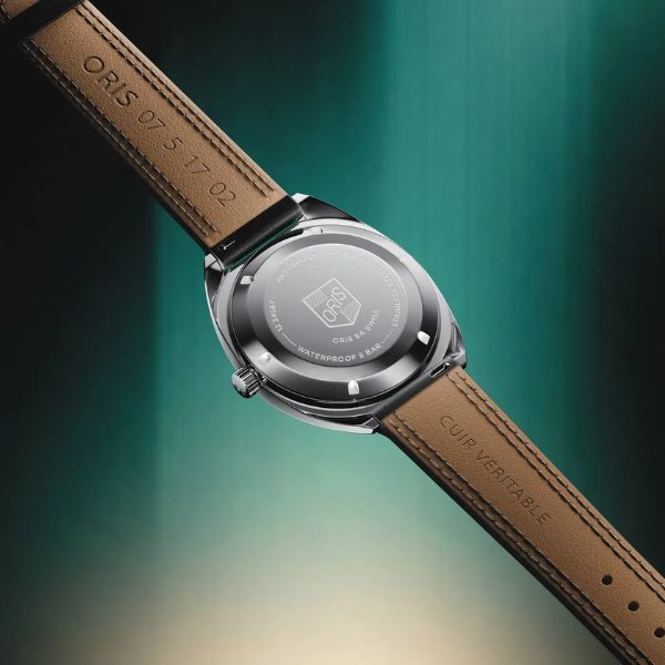 Montre Oris Star Edition automatique cadran argenté bracelet cuir 35 mm