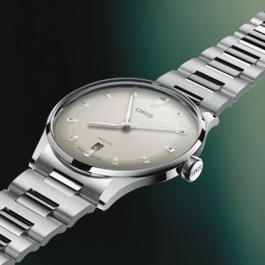 Montre Oris Artelier Date automatique cadran blanc bracelet acier 38 mm
