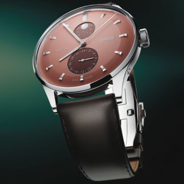 Montre Oris Artelier Complication automatique cadran chestnut bracelet cuir 39,5 mm