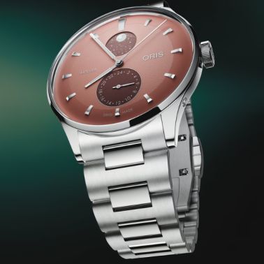 Montre Oris Artelier Complication automatique cadran chestnut bracelet acier 39,5 mm
