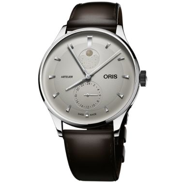 Oris Artelier Complication automatic ivoiry dial leather strap 39,5 mm