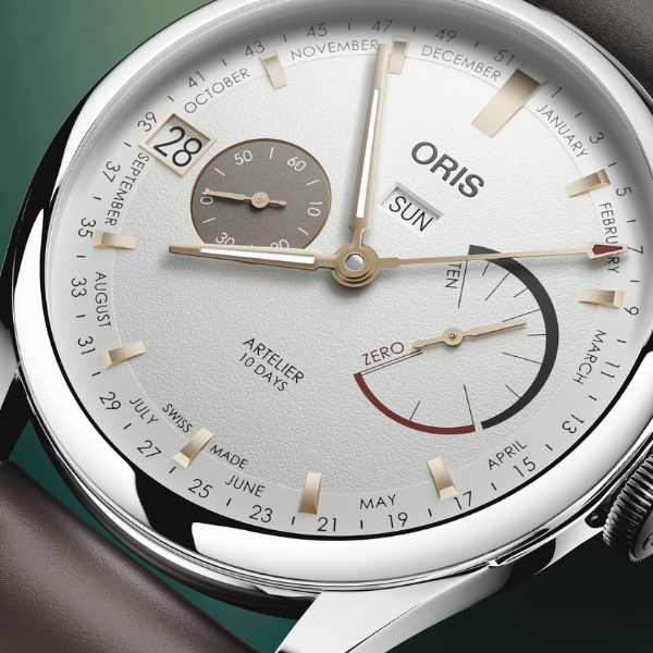 Montre Oris Artelier Calibre 113 cadran blanc bracelet cuir 43 mm