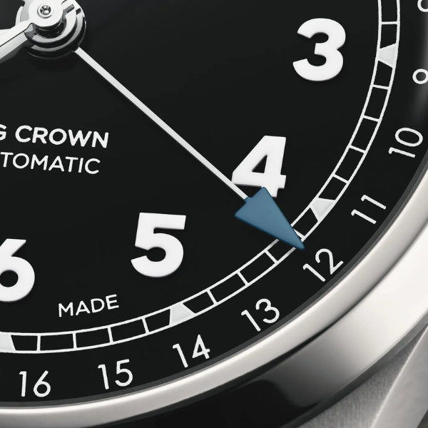 Montre Oris Big Crown Pointer Date automatique cadran noir bracelet acier 40 mm