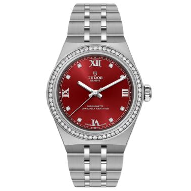 copy ofMontre Tudor Royal automatique lunette sertie diamants cadran nacre bracelet acier 30 mm