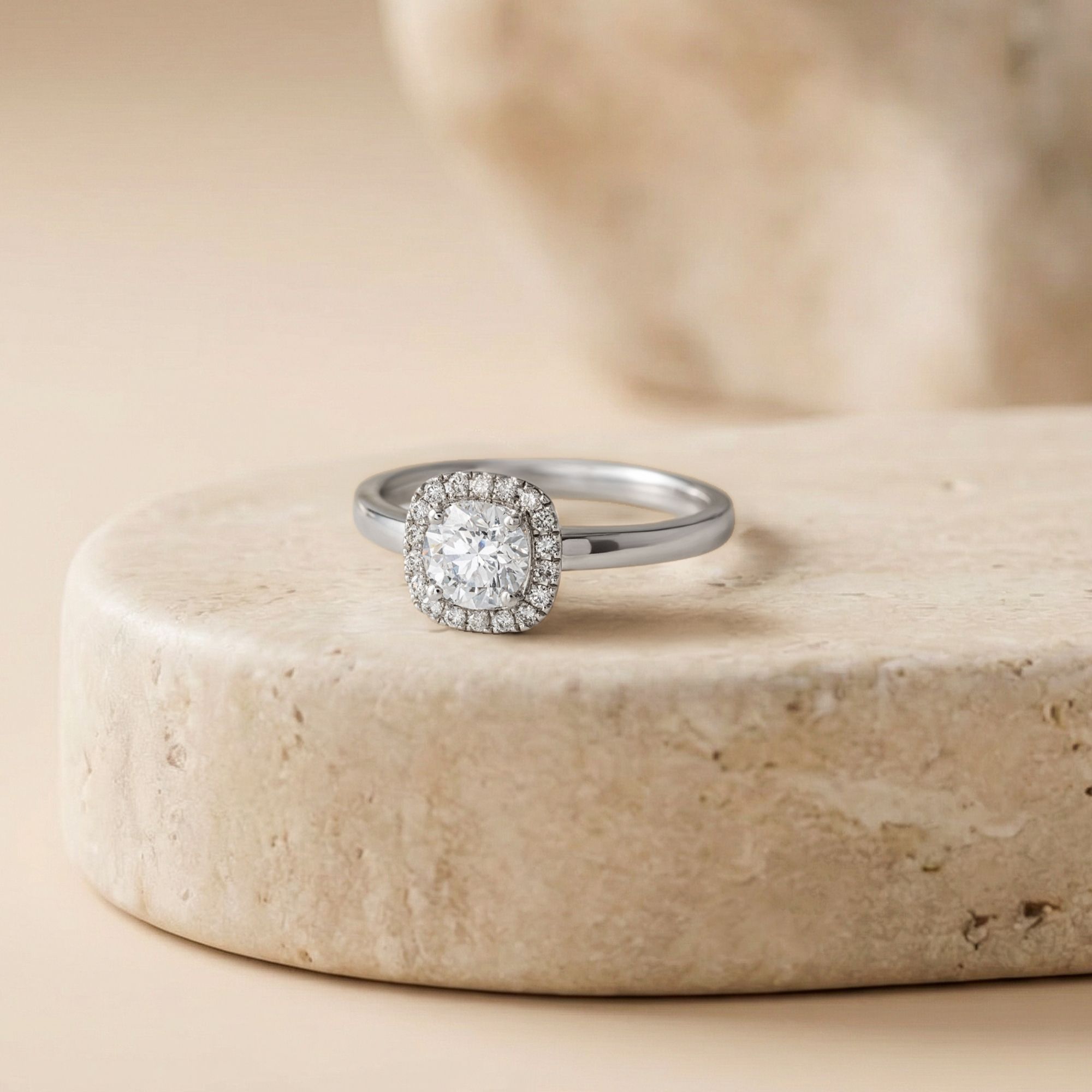 Lepage Jolie-Rose engagement ring in white gold and diamonds