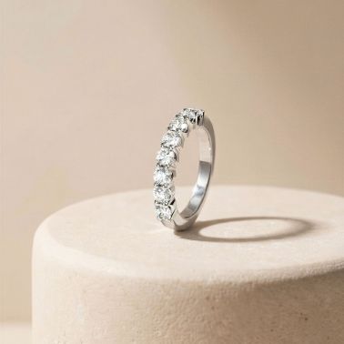 Lepage Majesté wedding ring in white gold and diamonds
